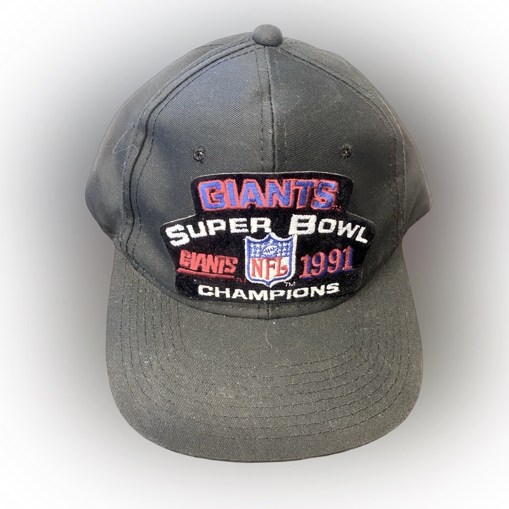 1991 New York Giants Super Bowl Black Vintage Snapback Hat